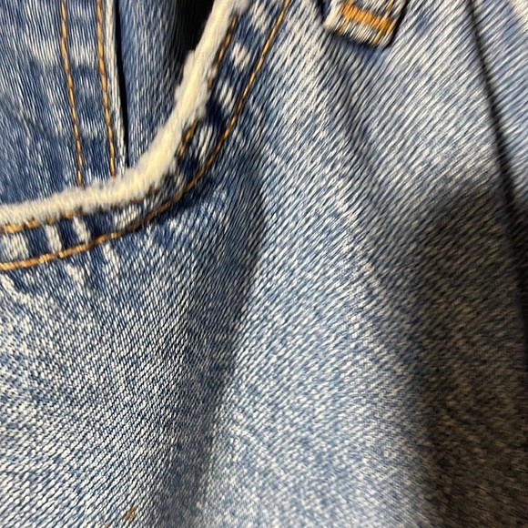 VINTAGE TOPSHOP SILVER PAINTED JEANS 30-36 - Picture 11 of 13